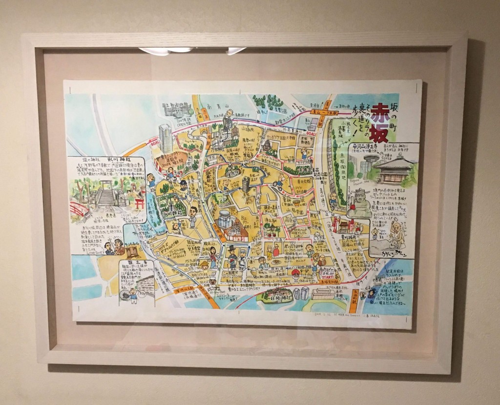 こちらはベートーベンとまったく関係ない、るるぶ港区に掲載された赤坂の絵地図。額装してお嫁に行きます♪